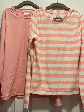 Two Hanna Andersson rashguards/swim tops 140cm (US 10)